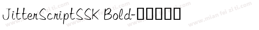 JitterScriptSSK Bold字体转换